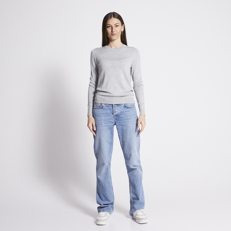 Fine-knit sweater "Petra" Grey Melange